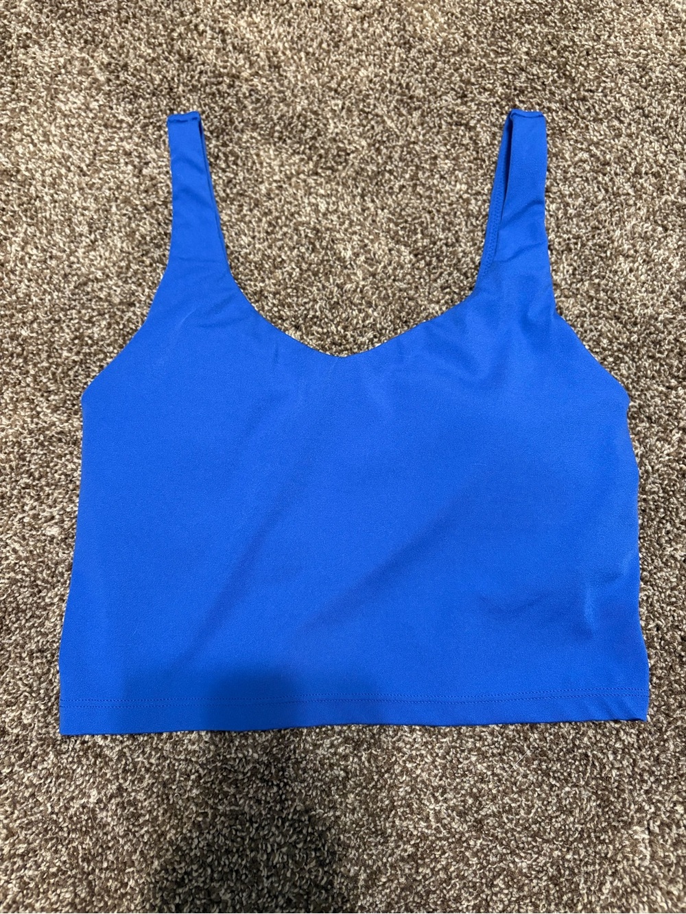 aerie Royal Blue Scoop Neck Cropped Tank